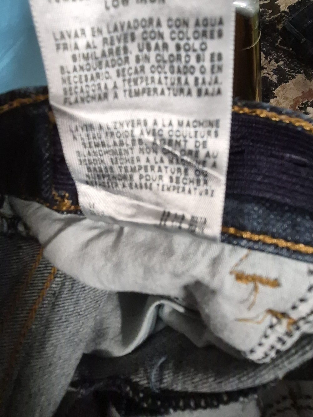 Girls Dark Blue Denim Jeans - Picture 6 of 8